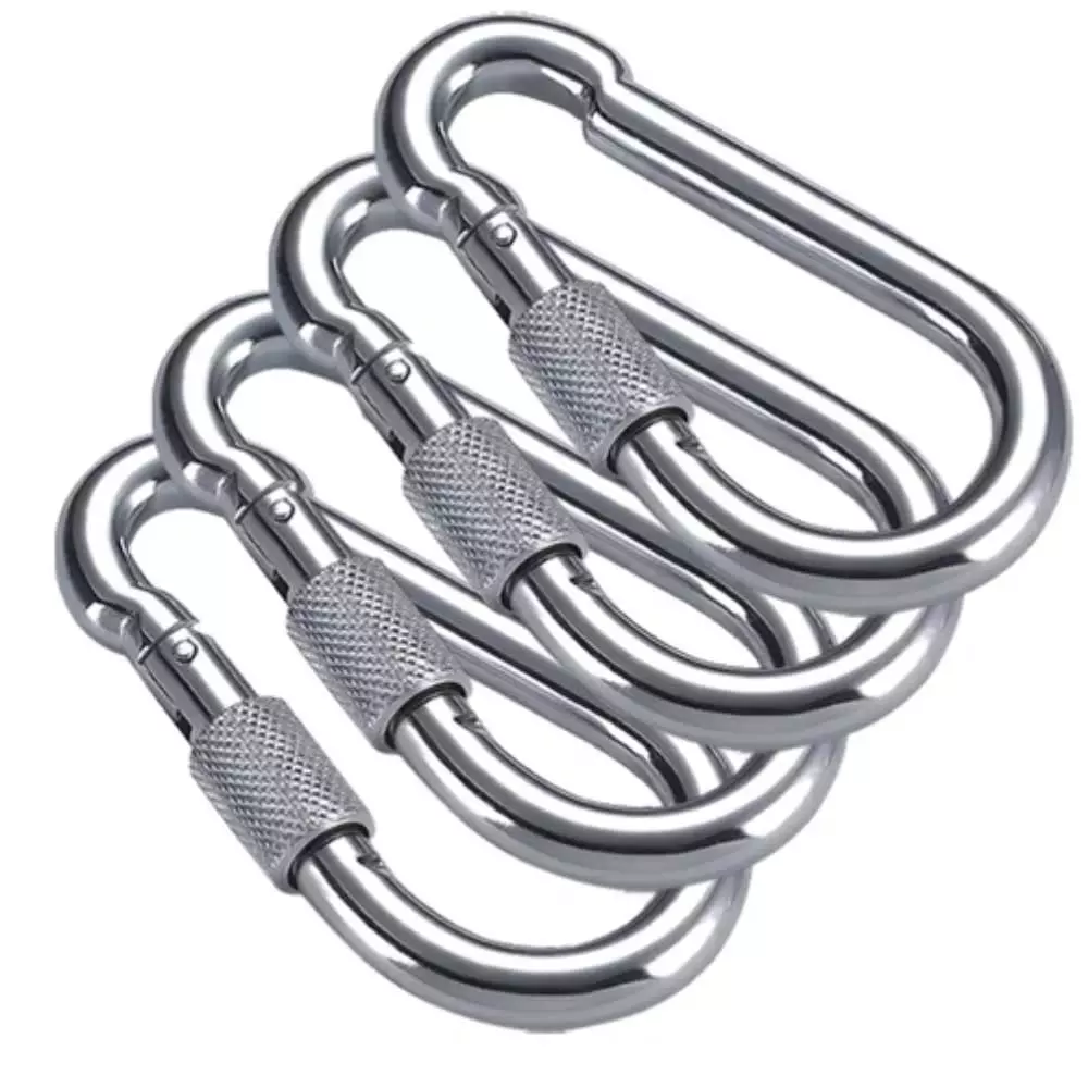conclood-india-450-kg-load-capacity-snap-hook-with-nut-alloy-steel-body-silver-color-galvanized-finish-and-size-8-mm