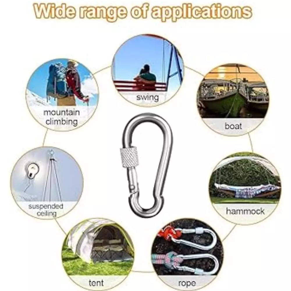 conclood-india-450-kg-load-capacity-snap-hook-with-nut-alloy-steel-body-silver-color-galvanized-finish-and-size-8-mm