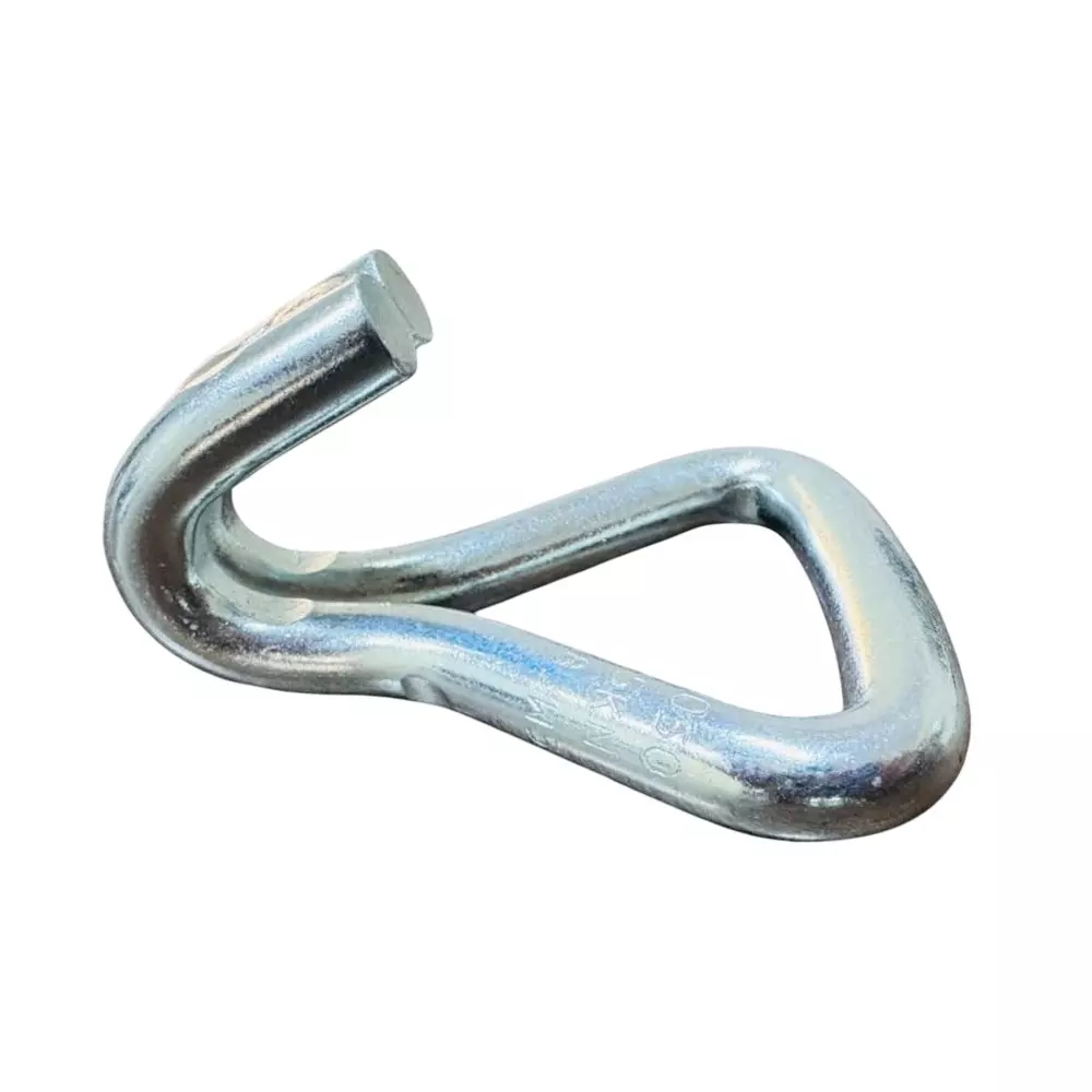 GTCFI Heavy Duty Double J Hook 5000 Kg Capacity Alloy Steel For 50 mm (1.9 inch) Polyester Webbing