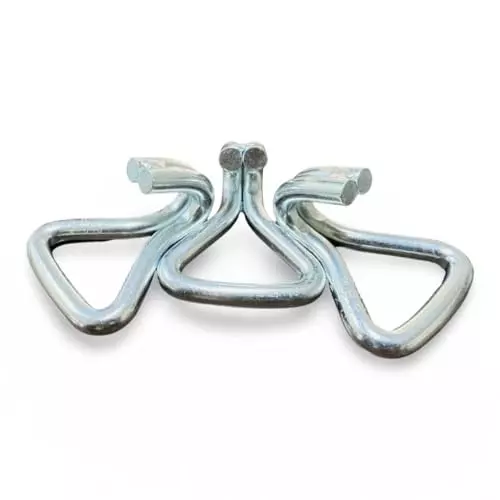 GTCFI Heavy Duty Double J Hook 5000 Kg Capacity Alloy Steel For 50 mm (1.9 inch) Polyester Webbing