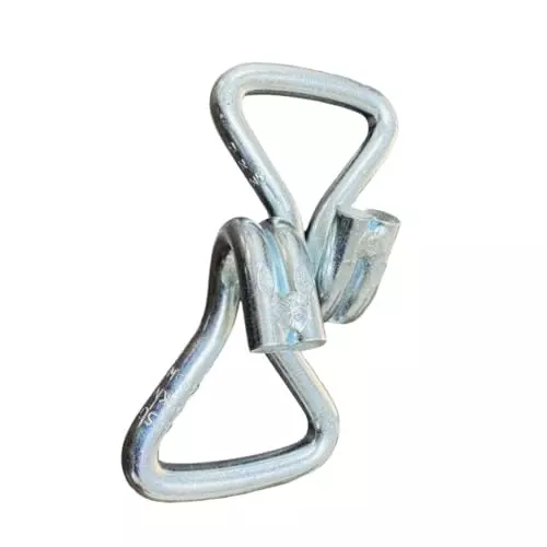 GTCFI Heavy Duty Double J Hook 5000 Kg Capacity Alloy Steel For 50 mm (1.9 inch) Polyester Webbing