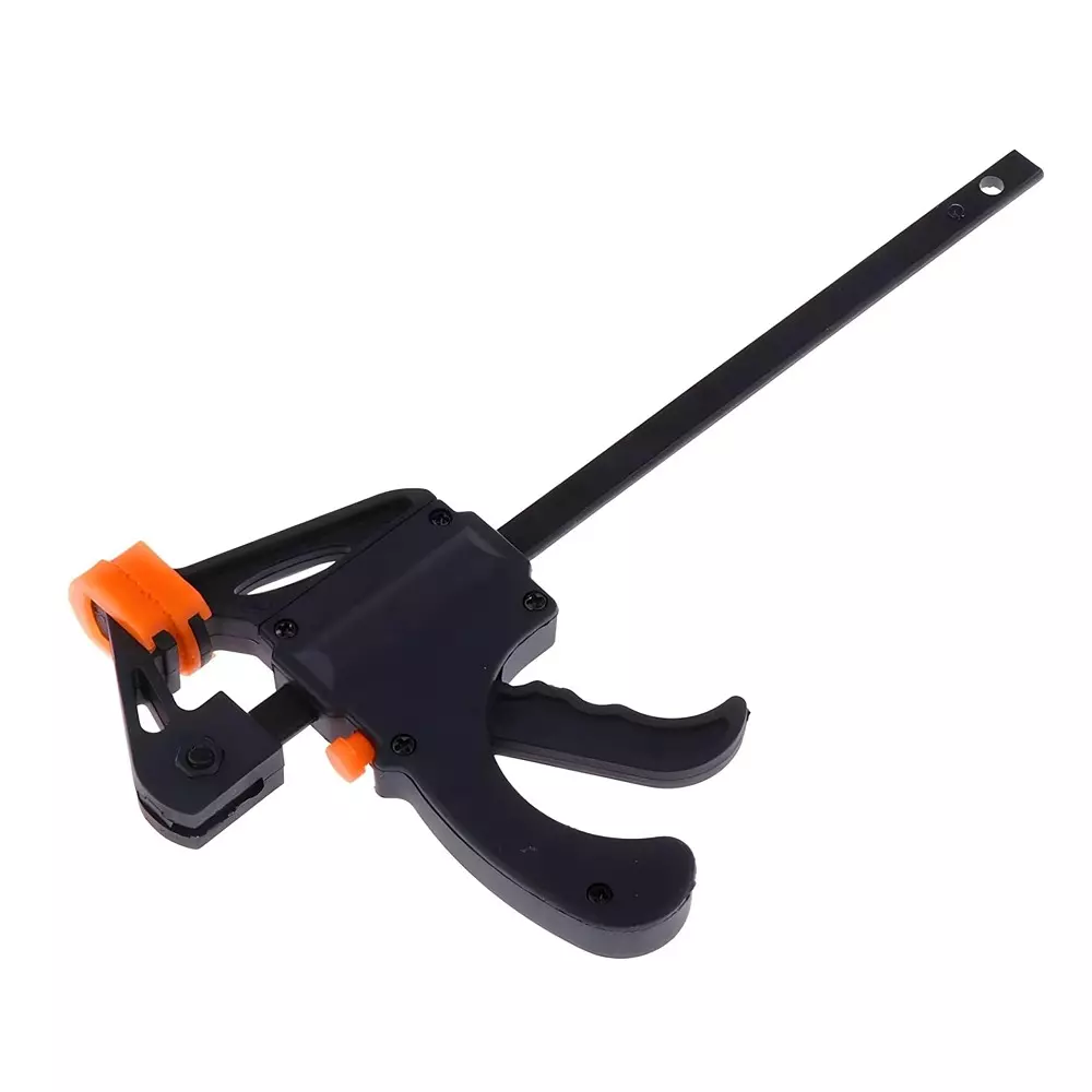 Conclood India Quick Grip Bar Clamp Plastic Body Black Color and Size 12 inch (304.8 mm) With One Handed Ratchet with Quick Release Mechanism & Non Slip Rubber Pads
