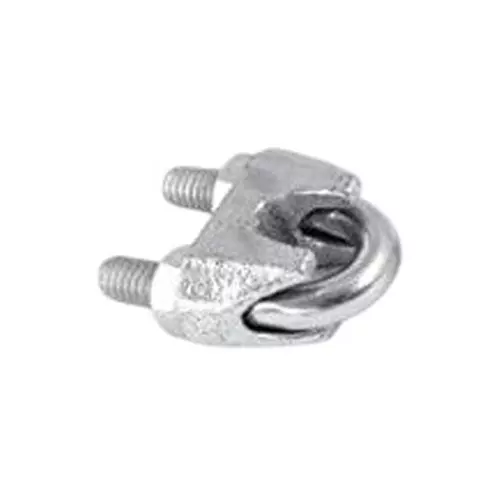 GENERIC U Type Wire Rope Cable Clip with Nut Bolt Galvanised Steel Silver 6 mm Size, (Pack of 12 Pcs)