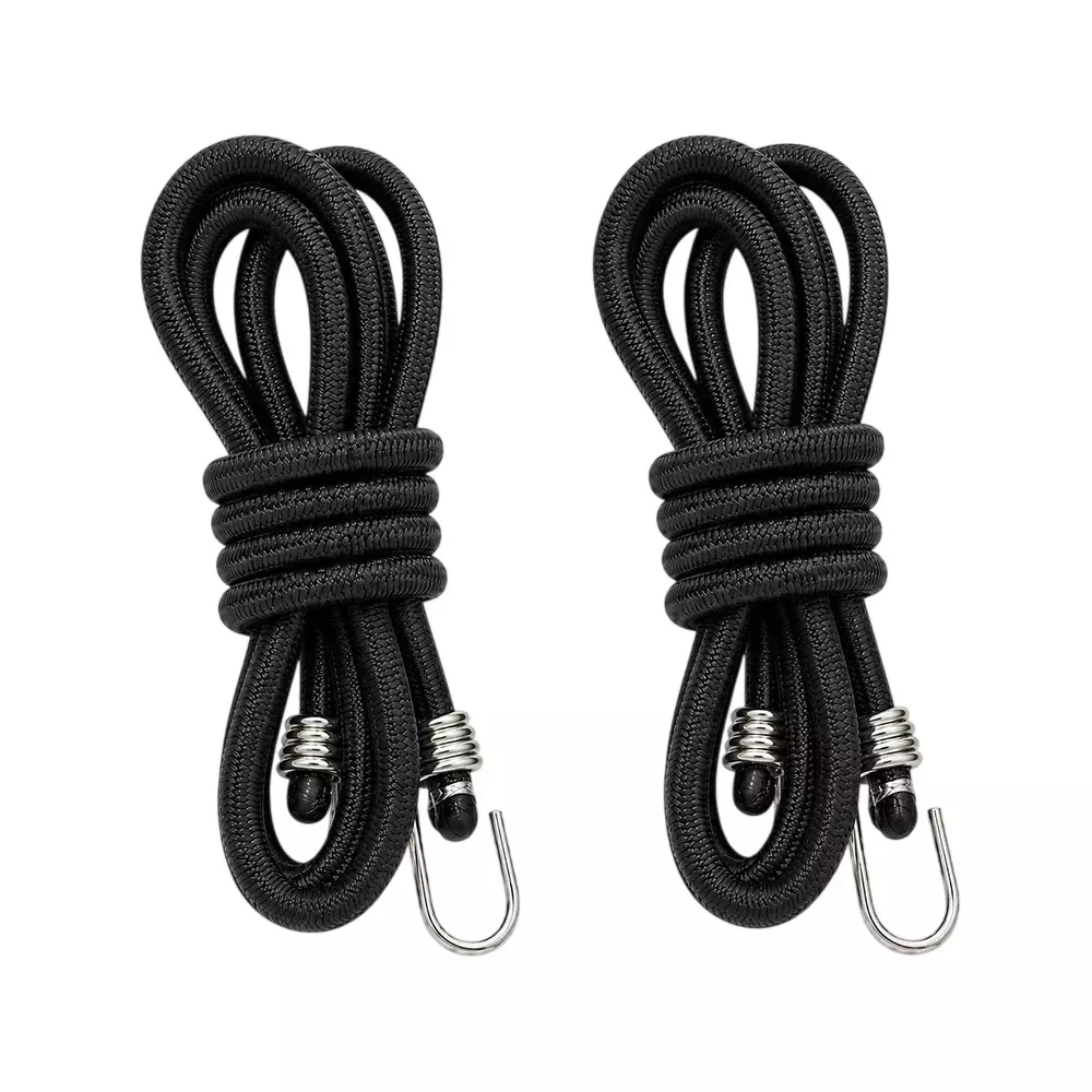Trion Products Bungee Cord with Dual S Hooks 4.5 Feet (1.37 m) Length x 8 mm Diameter and 45 Kg Load Capacity, Black, BC331344 (Pack of 2)