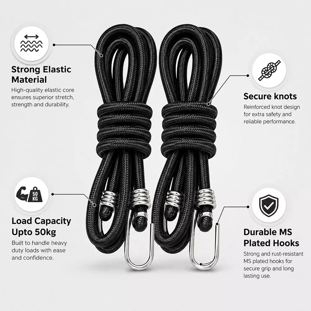 trion-products-bungee-cord-with-dual-s-hooks-45-feet-137-m-length-x-8-mm-diameter-and-45-kg-load-capacity-black-bc331344p6-pack-of-6