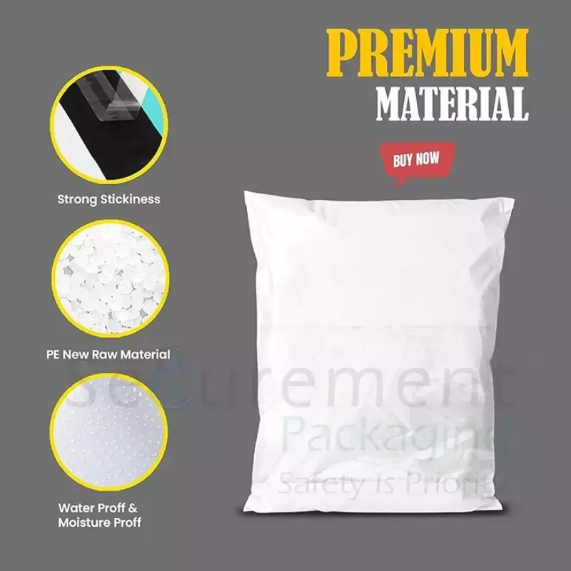 GENERIC 6x8 inch Plastic Tamper Resistant Courier Bag with POD, 51 Micron (Pack of 300)