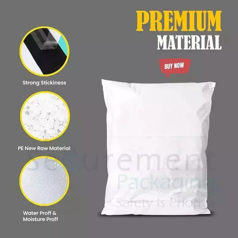 GENERIC 10x12 inch Plastic Tamper Resistant Courier Bag with POD, 51 Micron (Pack of 300)