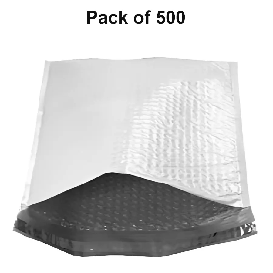 Hetu Bubble Lined Courier Bags With POD Pouch 60 micron Thickness and Size 6.5 x 8 inch (16.51 x 20.32 cm) (Pack of 500)