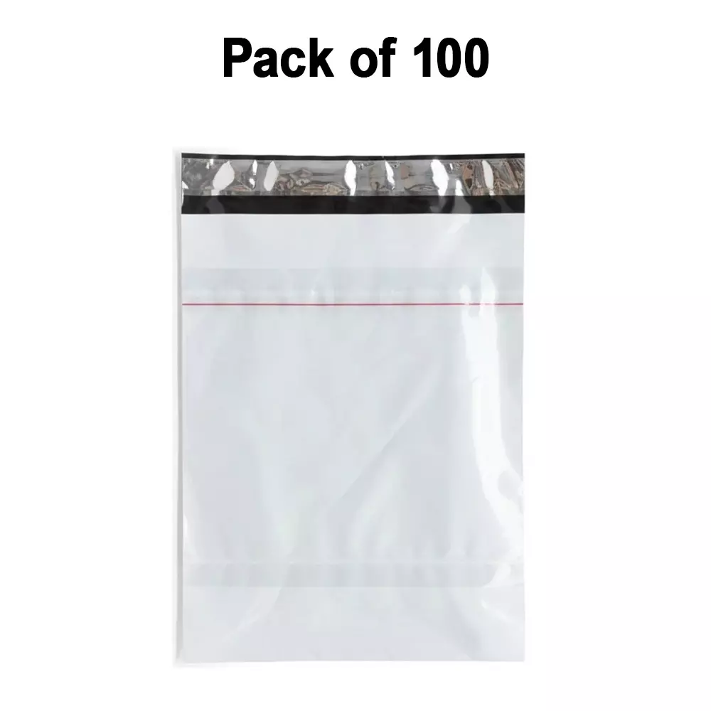 generic-51-micron-12x14-inch-tamper-resistant-plastic-courier-bag-with-pod-pack-of-100