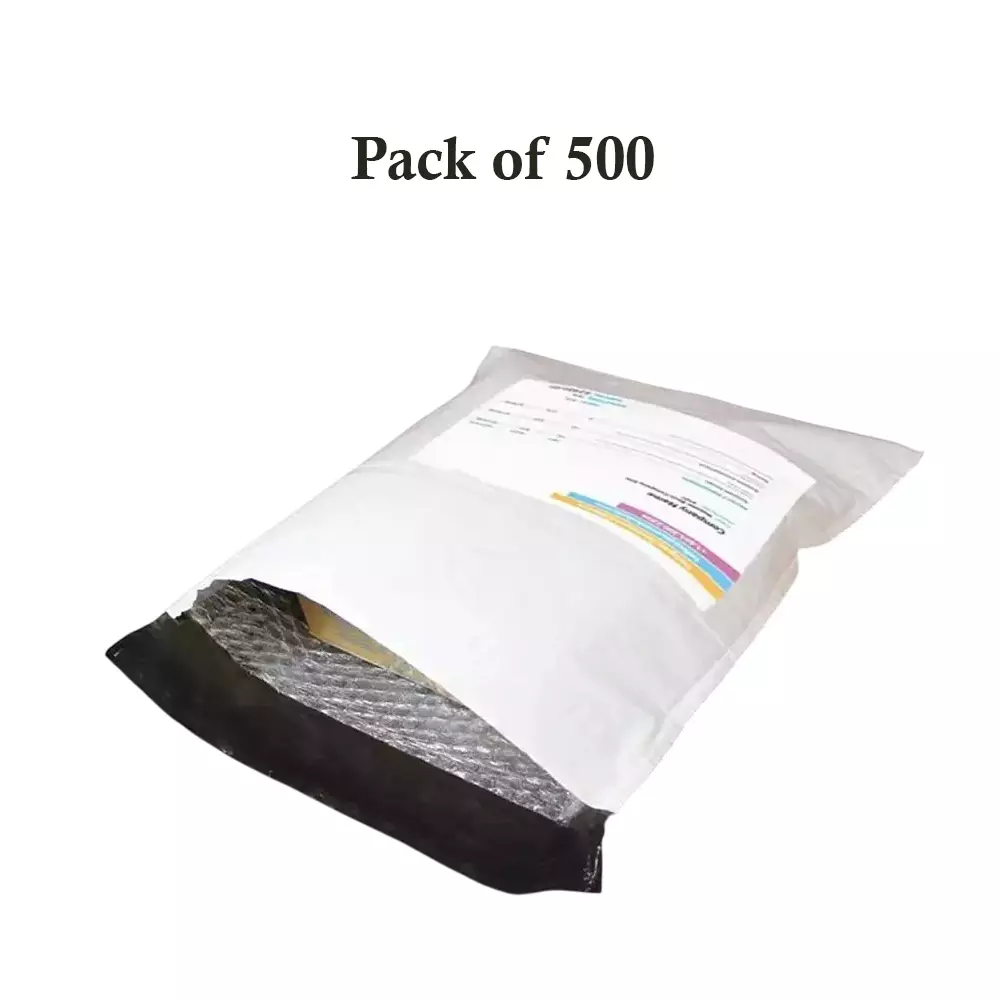 GENERIC Bubble Courier Bags With POD 60 Micron 6x6 inch (15.24 x 15.24 cm) (Pack of 500)