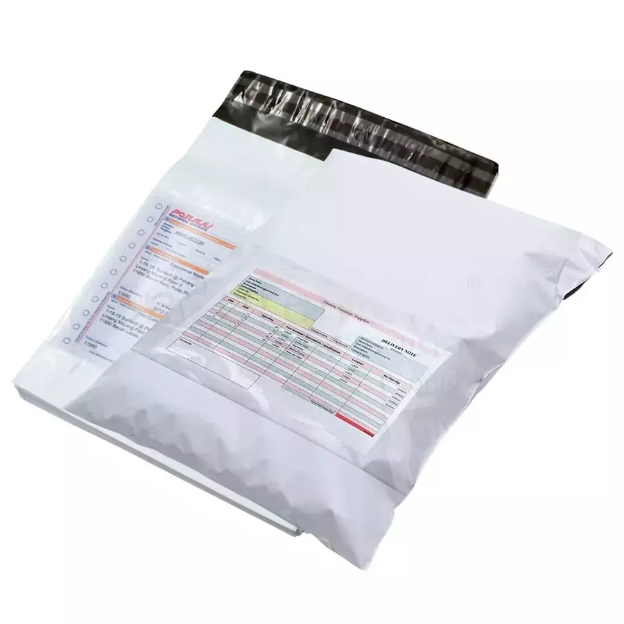 GENERIC Plain Courier Bag with POD White 51 micron 9x16 inch (Pack of 100)