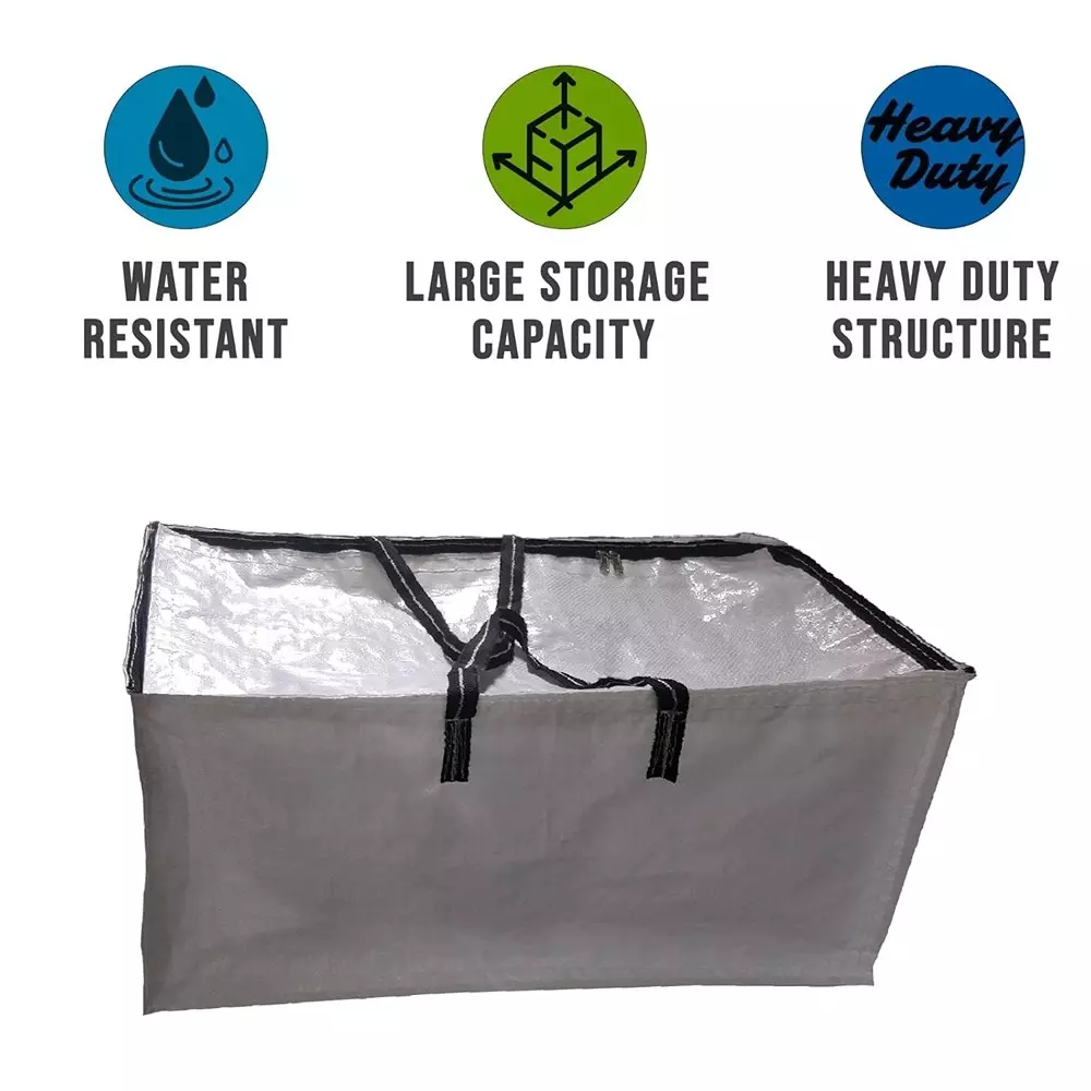 Singhal Travel and Storage Bag with Handle 28.5x13.5x13.5 inch, White (Pack of 3)