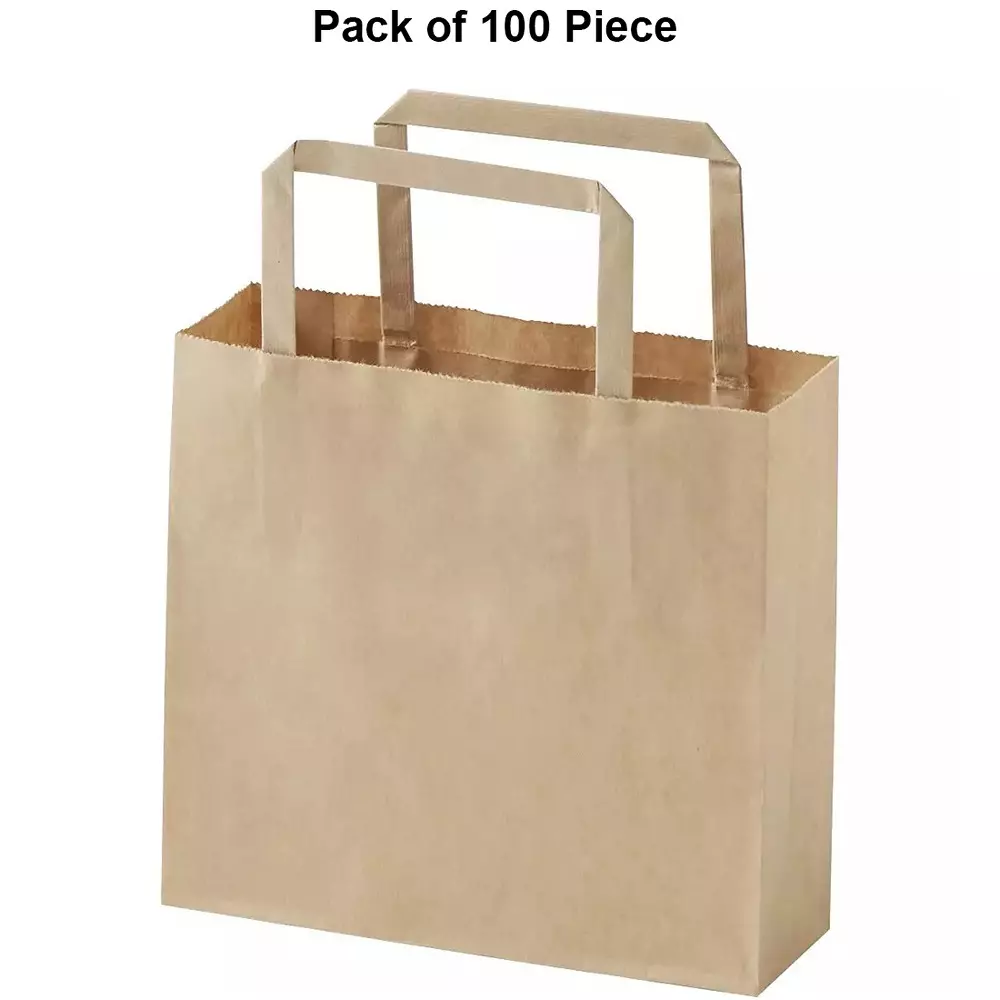 asn-kraft-recyclable-paper-bags-flat-handle-type-100-gsm-5-kg-carrying-capacity-medium-12x12x5-inch-pack-of-100