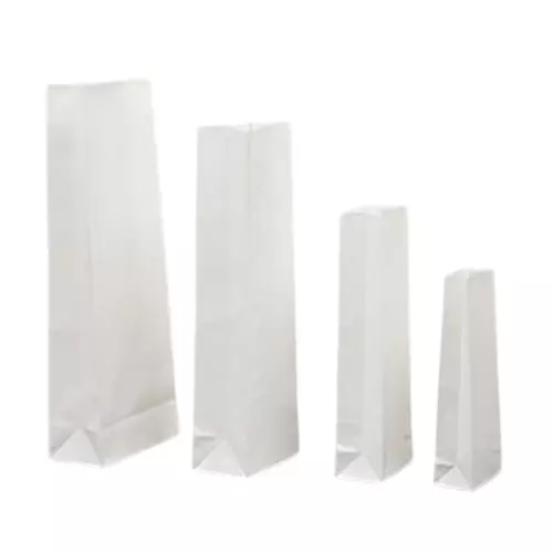 UMBRELLA CORPORATION Bleach Kraft Paper Pouch 62 GSM 16 cm (6.29 Inch) Length White (Pack of 200)