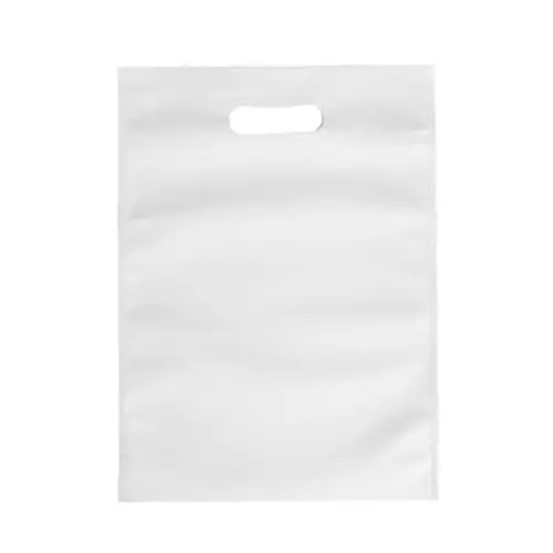 GENERIC D-Cut Cloth Carry Bag 30x40 cm White (Pack of 50 Pcs)