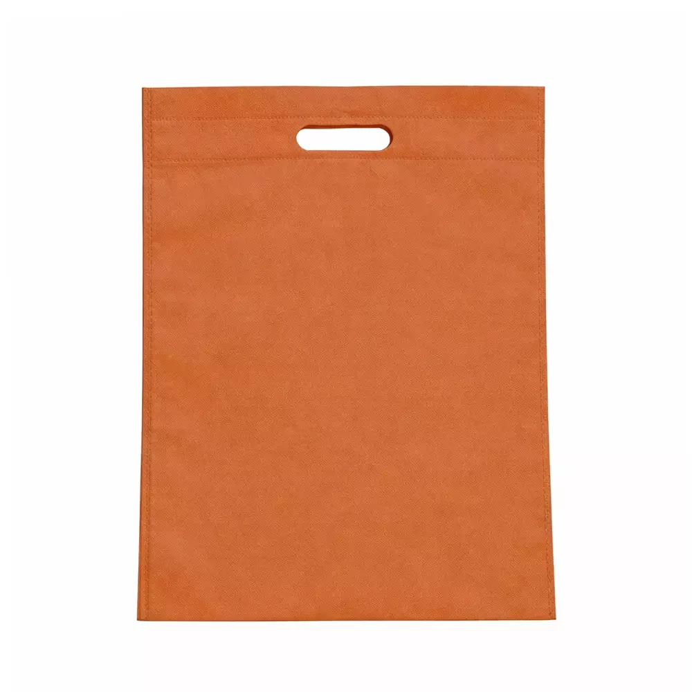 GENERIC D-Cut Foldable Carry Bag 30x41&nbsp;cm Beige (Pack of 50 Pcs)