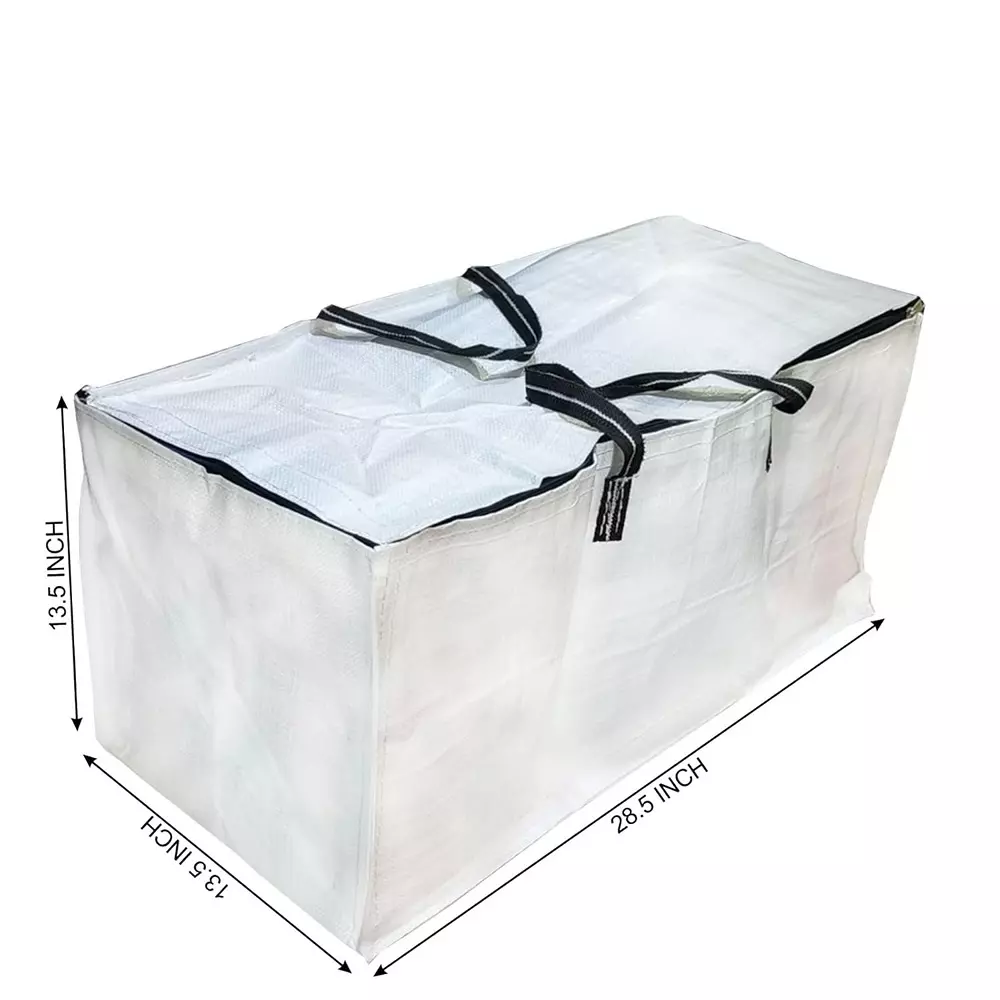 Singhal Travel and Storage Bag with Handle 28.5x13.5x13.5 inch, White (Pack of 2)