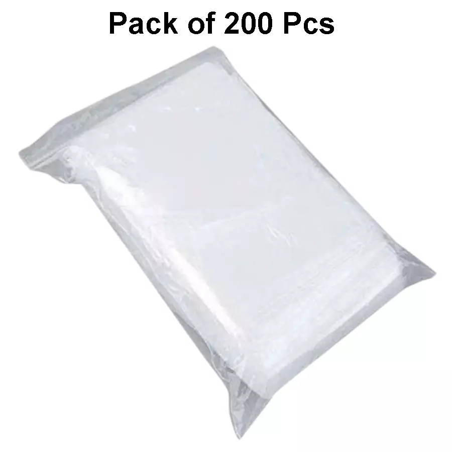 Singhal Grocery Bags 12x18 inch, 120 Micron LDPE (Low-Density Polyethylene), Transparent (Pack of 200)