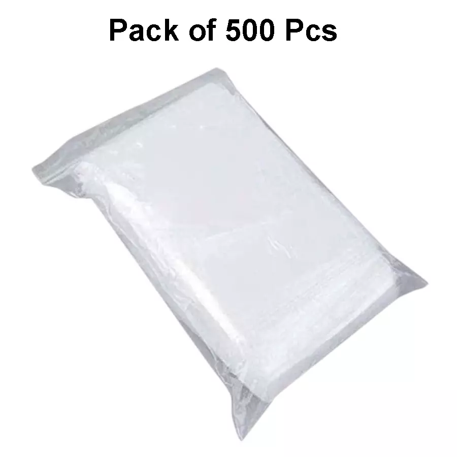 Singhal Grocery Bags 12x18 inch, 120 Micron LDPE (Low-Density Polyethylene), Transparent (Pack of 500)
