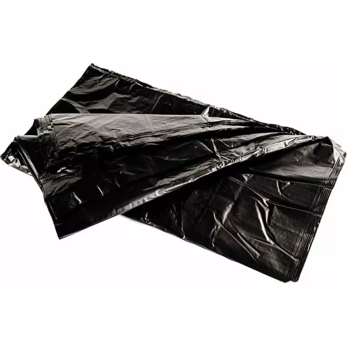 Cromwell Polythene Black Polythene Bin Bag 120L Capacity 200 per Package, BK120B1 (Pack of 200)