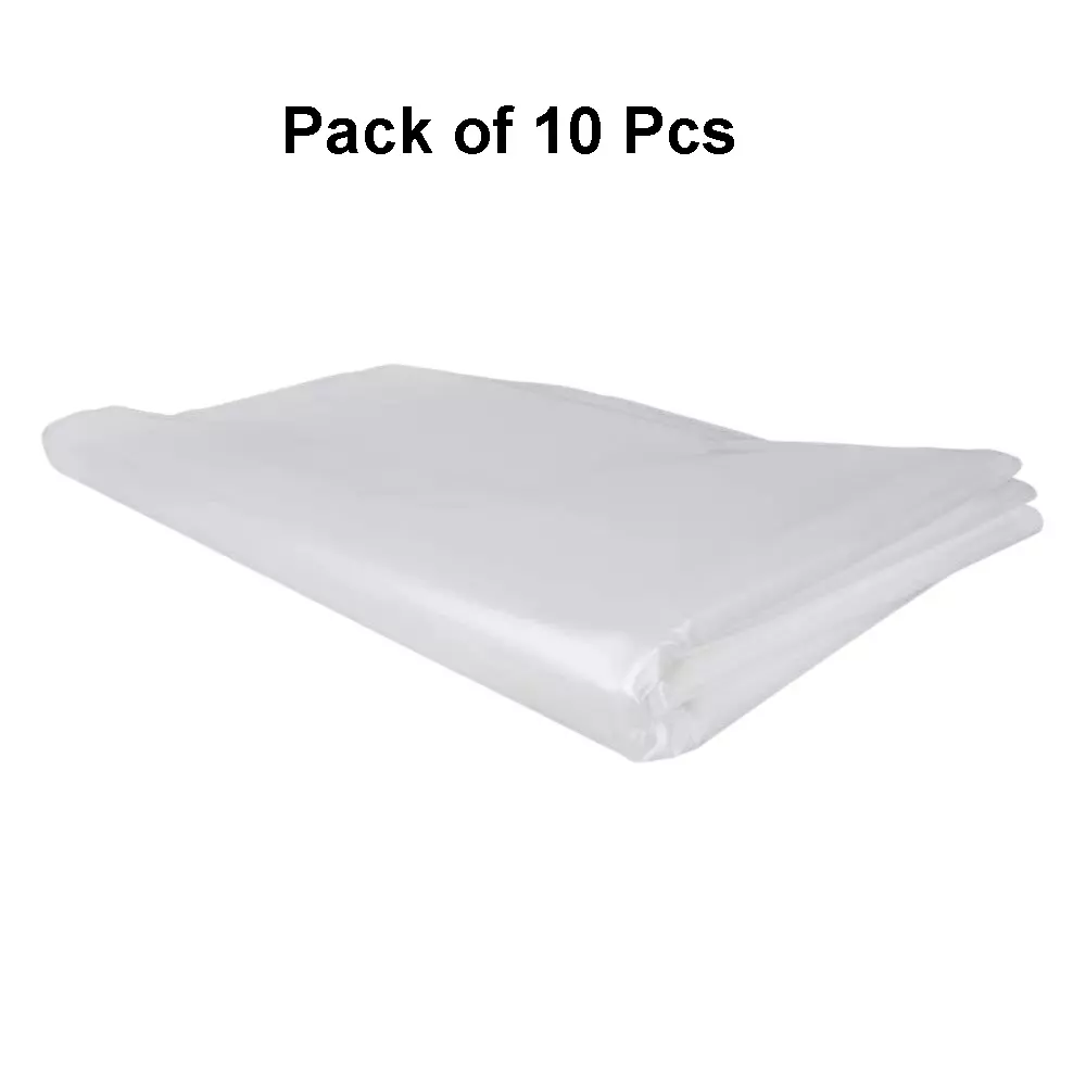Singhal 120 Micron Transparent Polyethylene Bag 25x45 inch (Pack of 10)