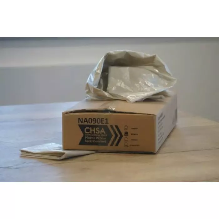 Cromwell Polythene Transparent Plastic Bin Bag 90L Capacity 50 per Package, BK240B1 (Pack of 200)