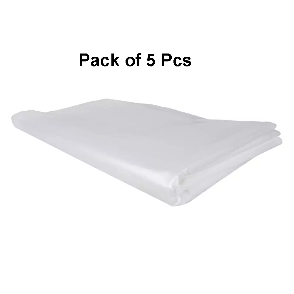 Singhal 120 Micron Transparent Polyethylene Bag 25x45 inch (Pack of 5)
