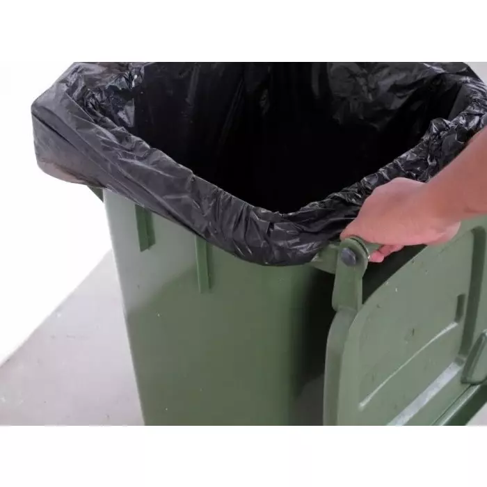 Cromwell Polythene Black Polythene Bin Bag 240L Capacity 100 per Package, NA090E1 (Pack of 100)