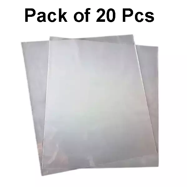 Singhal 120 Micron Transparent Polyethylene Bag 20x30 inch (Pack of 20)