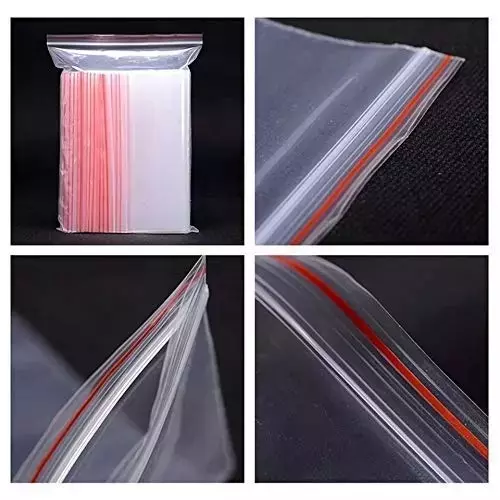 GENERIC 51 Micron Plastic Transparent Zip Lock Pouch Bag Size 3x7 inch (7.62x17.78 cm) - (Pack of 500 Pcs)