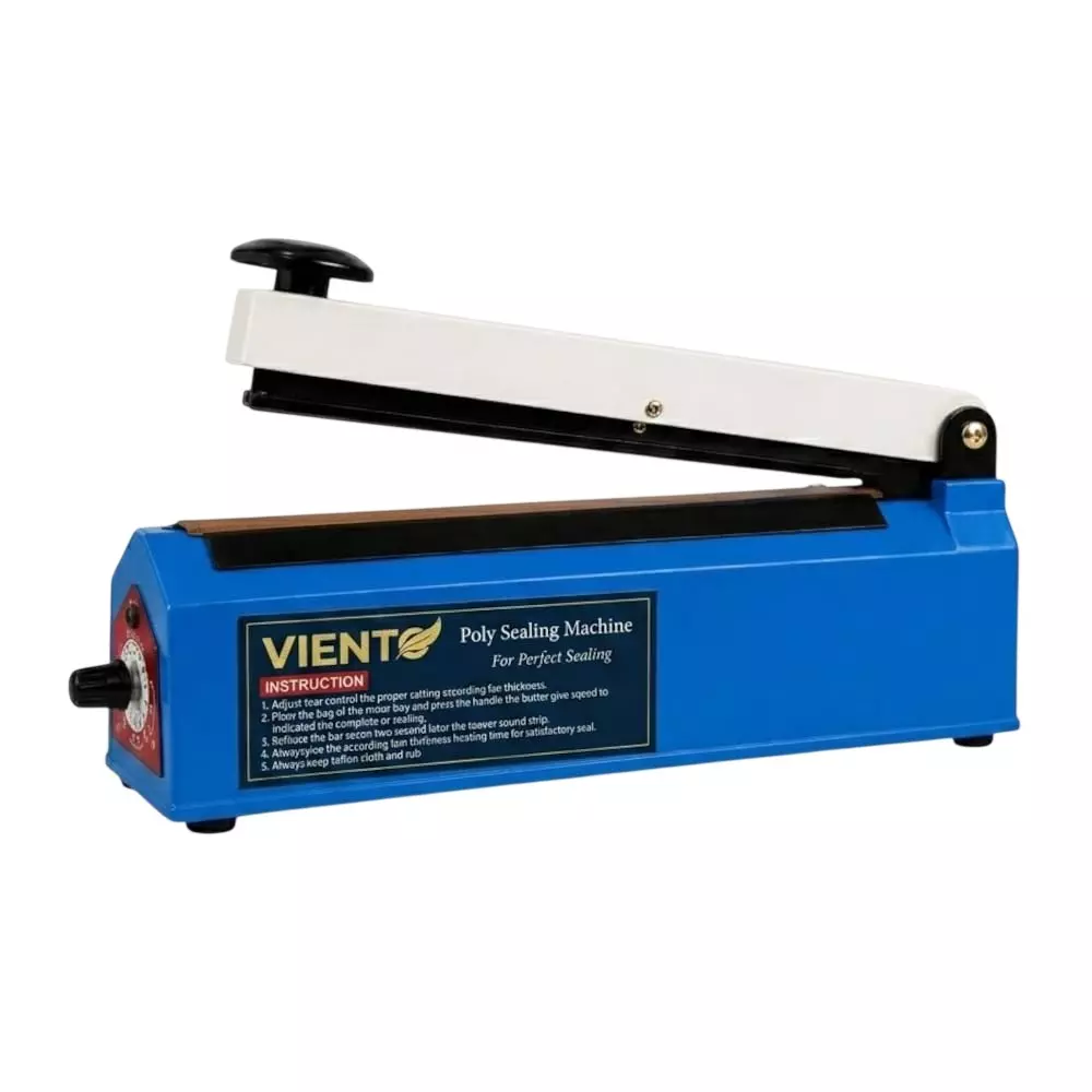Viento 12 inch (304.8 mm) Heat Sealing Machine with Adjustable Temperature Setting, 300 W Rating and Blue Color, 7E-S9SV-A1TP (Pack of 5 Kit)