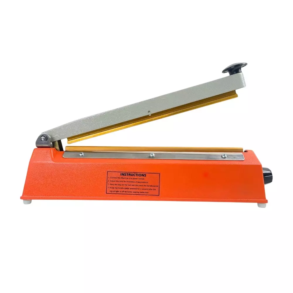 GENERIC Hot Bar Type Hand Sealer Machine Mild Steel 12 Inch (30.48 cm) Size 400 W Power Corded Electric for Plastic Pouch Packing Sealer