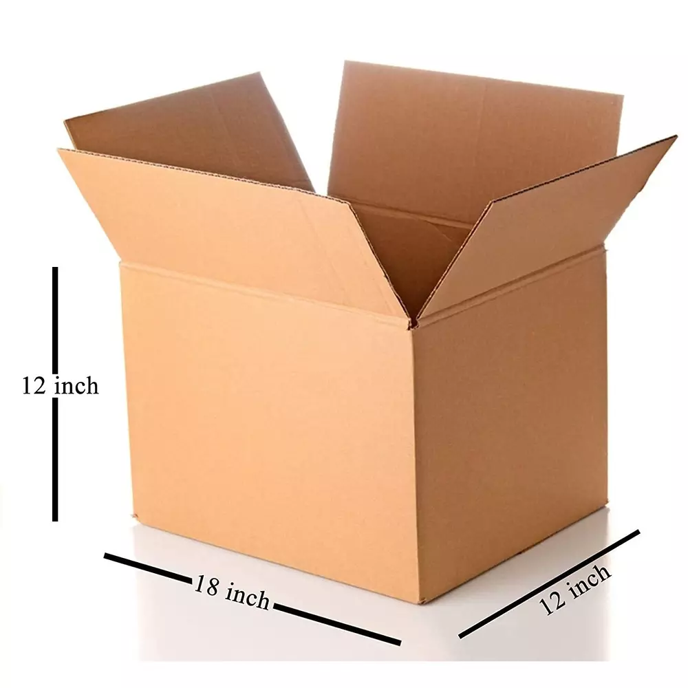 Ace 12x6x6 inch - 3 Ply Corrugated Box (Pack of 50 Box)