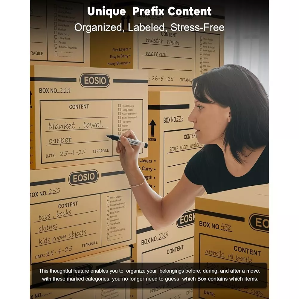 Eosio Corrugated Boxes 5 Ply 18X16X12 inch Size Cardboard Brown (Pack of 4)