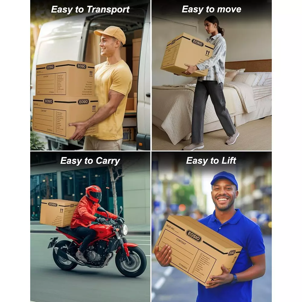 Eosio Corrugated Boxes 5 Ply 18X16X12 inch Size Cardboard Brown (Pack of 10)