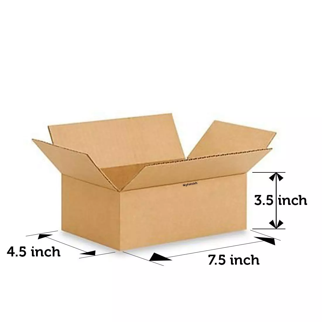 Ace 7.5*4.5*3.5 inch 3 Ply Corrugated Cardboard Brown Box, Packing Box, Shipping Box Pack of 250