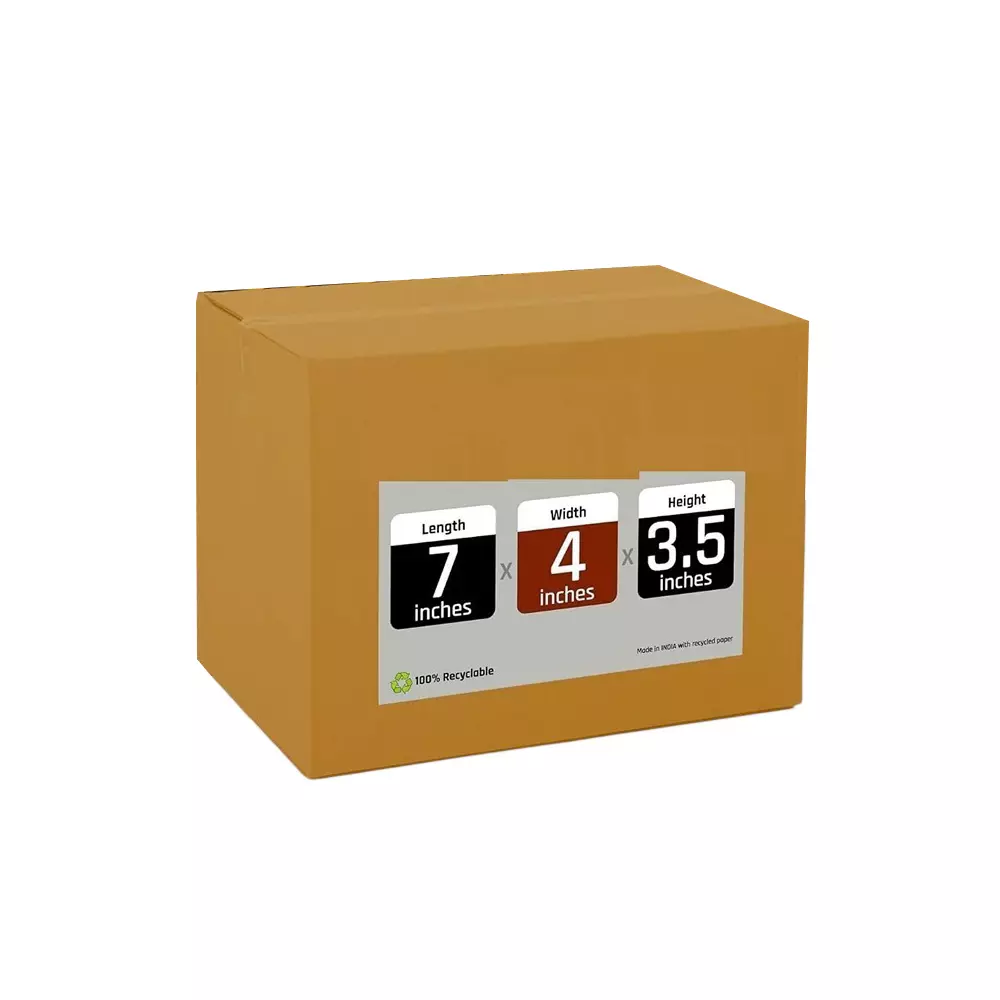 MM WILL CARE Corrugated Box 3 Ply Brown 7x4x3.5 inch (Pack of 25)