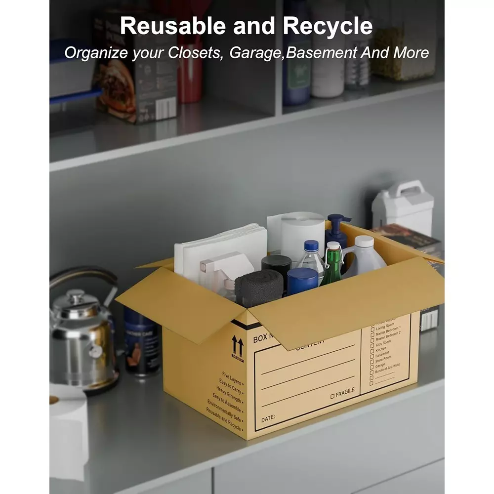 Eosio Corrugated Boxes 5 Ply 30X19X18 inch Size Cardboard Brown (Pack of 3)