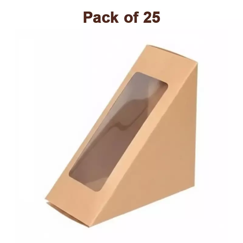 generic-triangle-sandwich-box-brown-with-transparent-window-9x65x18-inch-size-bpa-free-kraft-paper-pack-of-25-pcs