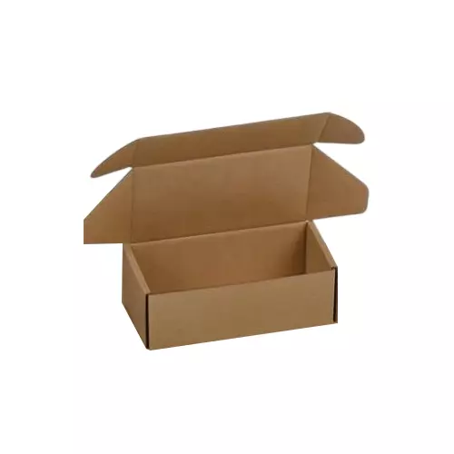 MM WILL CARE E-Fluet Flat Self Locking Corrugated Packaging Box 3 Ply Brown 5.5 x 3 x 2.5 inch (Pack of 50)