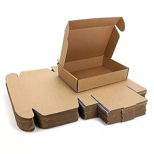 MM WILL CARE Corrugated Box Flat Auto Lock 3 Ply Brown 10x8x1.25 inch (Pack of 50)