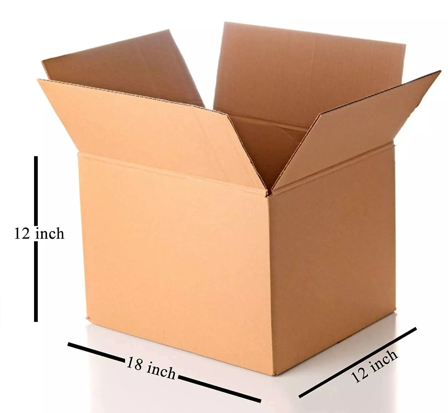 Ace 18 x 12 x 12 inch 3 Ply Corrugated Cardboard Brown Box for Packing and Shipping (Pack of 25)