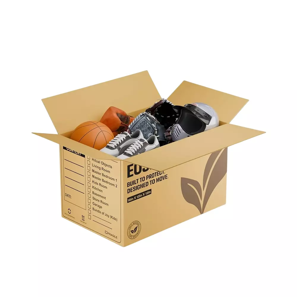 Eosio Corrugated Boxes 5 Ply 18X12X12 inch Size Cardboard Brown (Pack of 8)