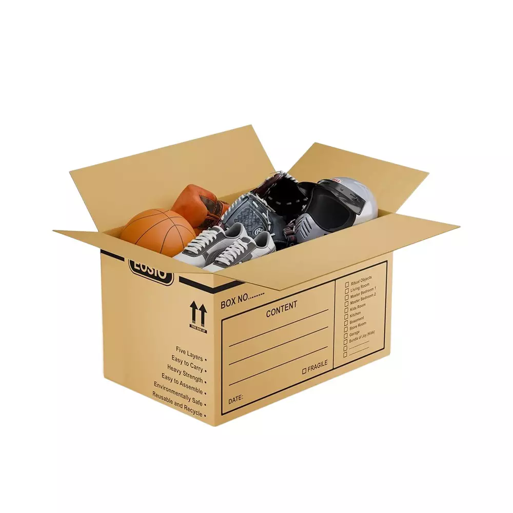 Eosio Corrugated Boxes 5 Ply 30X19X18 inch Size Cardboard Brown (Pack of 4)