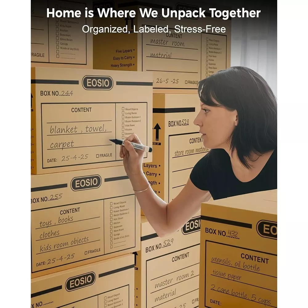 Eosio Corrugated Boxes 5 Ply 30X19X18 inch Size Cardboard Brown (Pack of 4)