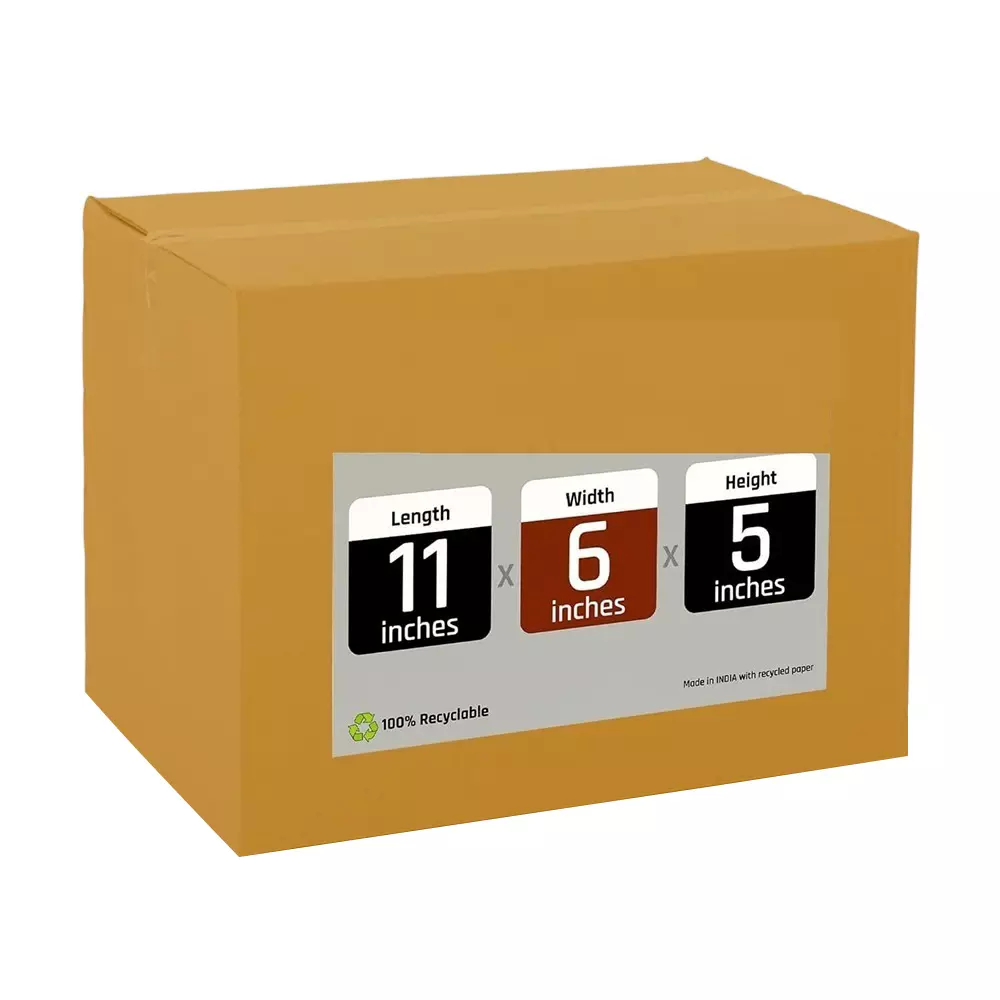 MM WILL CARE Corrugated Box 3 Ply Brown 11x6x5 inch (Pack of 10)