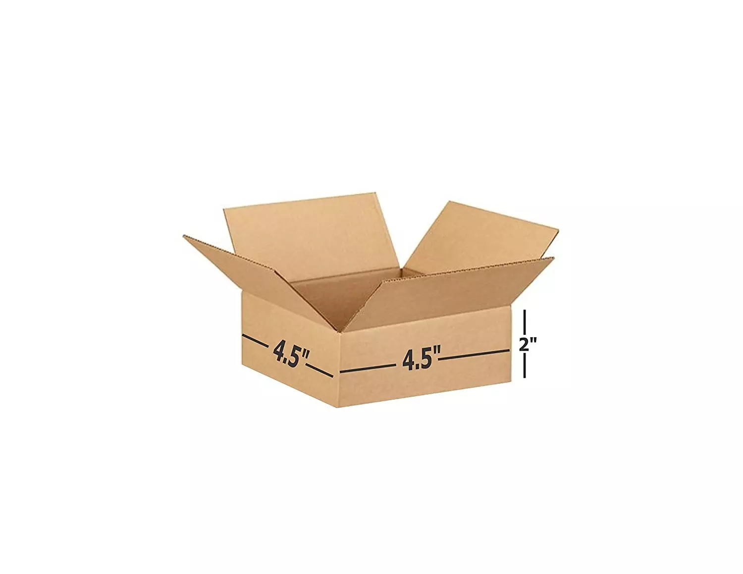 Ace 4.5 x 4.5 x 2 inch 3 Ply Corrugated Cardboard Brown Box, Packing Box, Shipping Box Pack of 250