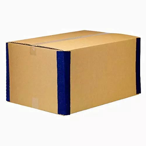 MM WILL CARE Large Corrugated Box Cardboard with Reinforced Edges Brown 5 Ply 18 x 12 x 12 Inch Size (Pack of 2)