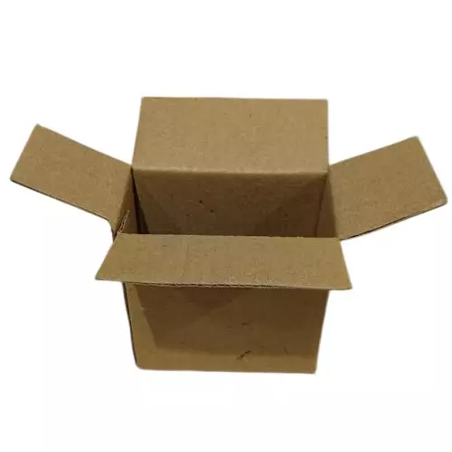 MM WILL CARE 4.5x4.5x2 inch 3 Ply Brown Paper Corrugated Packaging Box JJ-4E9N-6I90 (Pack of 50)