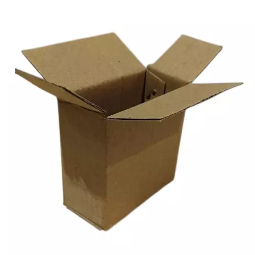 MM WILL CARE 4.5x4.5x2 inch 3 Ply Brown Paper Corrugated Packaging Box JJ-4E9N-6I90 (Pack of 50)